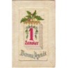 n°11802 - Carte Brodée - Bonne Année - 1er Janvier