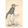 n°24671 - Carte dessinée - Animaux habillés - Oiseau donnant un cours