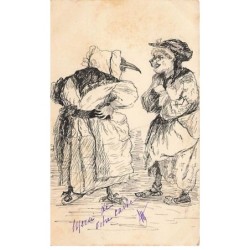 n°24674 - Carte dessinée -...