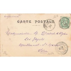 n°24674 - Carte dessinée - Animaux habillés - Oiseau et ours discutant
