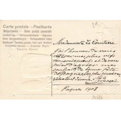 n°24683 - Carte Gaufrée - Clapsaddle - Joyeuses Pâques - Jeune fille portant un livre