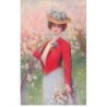 n°24688 - Fantaisie - Jeune femme au milieu d'arbres en fleur - Carte vendue en l'état