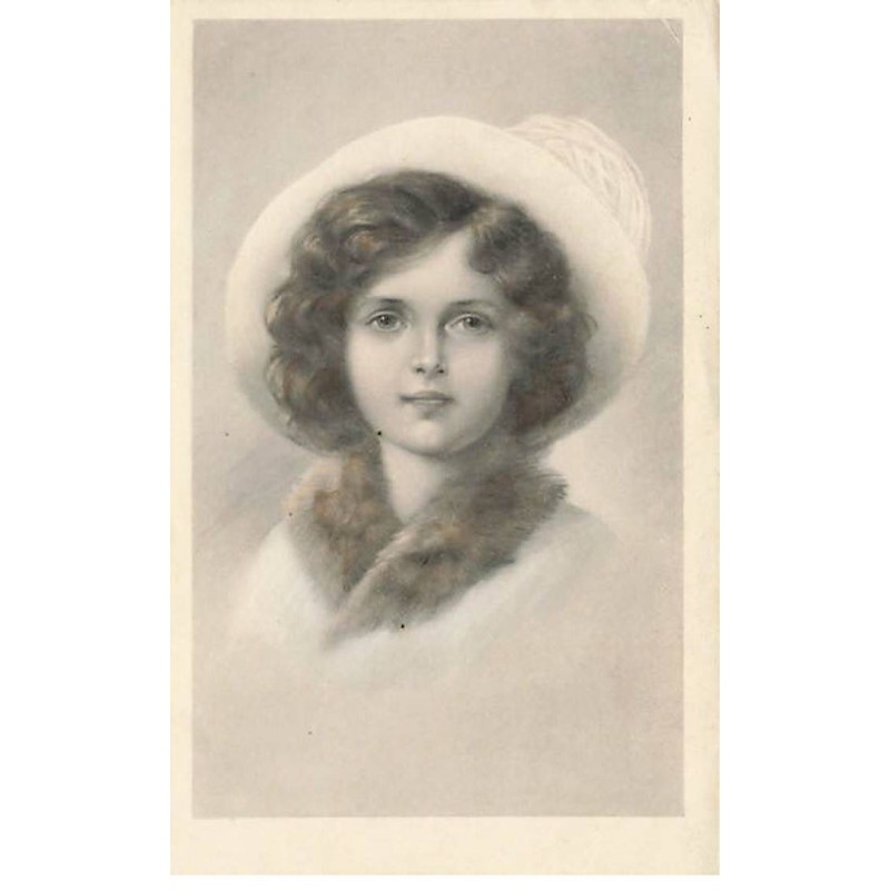 n°24691 - Fantaisie - Portrait d'une jeune fille