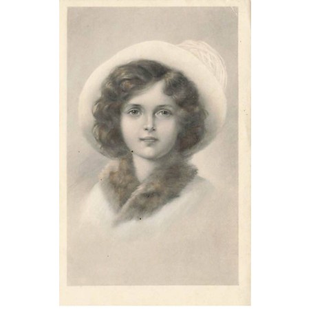 n°24691 - Fantaisie - Portrait d'une jeune fille