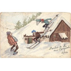 n°24717 - Carte Peinte à la...