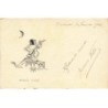 n°24719 - Carte Dessinée à la Main - Soirée d'Eté - Grenouille jouant de la mandoline