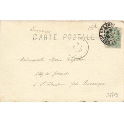 n°24719 - Carte Dessinée à la Main - Soirée d'Eté - Grenouille jouant de la mandoline