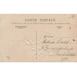 n°24723 - Carte Gaufrée - Bonne et Heureuse Année - Deux cuistots trinquant