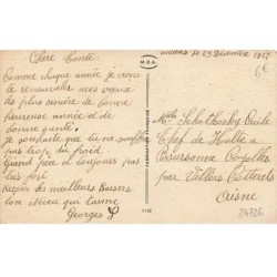 n°24726 - Nouvel An - Bonne Année - Chat portant un lampion