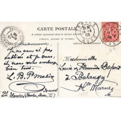 n°24735 - Joyeuses Pâques - Garçon sortant des oeufs d'une charette tirée par des chèvres
