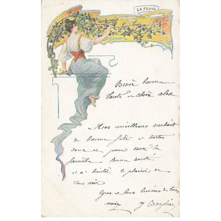 n°24755 - Art Nouveau - La Prune - Jeune femme