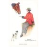 n°24766 - Illustrateur - R.O. Wallace - Watchful Waiting - Jeune femme donnant une friandise à un cheval avec un chien