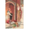 n°24784 - Carte Gaufrée - Joyeux Noël - Enfants découvrant les jouets, sous le regard de Saint-Nicolas