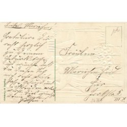 n°24787 - Carte Gaufrée - Herzlichen Glückwunsch zum Geburtstage - Fillette cueillant des roses