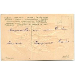 n°11839 - Carte Gaufrée - Bonne Année - Enfants sous un parapluie