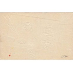 n°24800 - Carte Gaufrée - Une palette de peintre avec une jument et son poulain