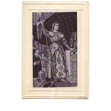 n°11853 - Carte Tissée Soie - Jeanne d'Arc - Ingres