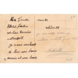 n°24828 - Clapsaddle - Bonne Année - Fillette avec deux chatons - chat