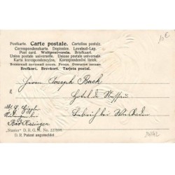n°24842 - Carte Gaufrée - Fantaisie - Jeune fille assise