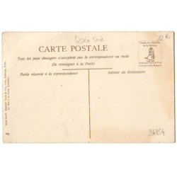 n°24854 - Carte Tissée Soie - Ste-Catherine - Jeune fille avec des fleurs dans les cheveux