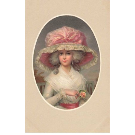 n°24868 - Illustrateur MM Vienne n°559 - Jeune femme portant un chapeau rose