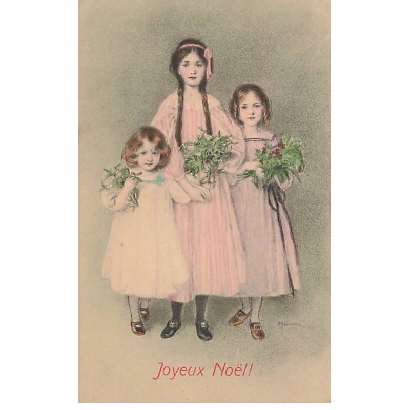 n°24890 - MM Vienne n°200 - Joyeux Noël - Fillettes apportant du houx, et du gui