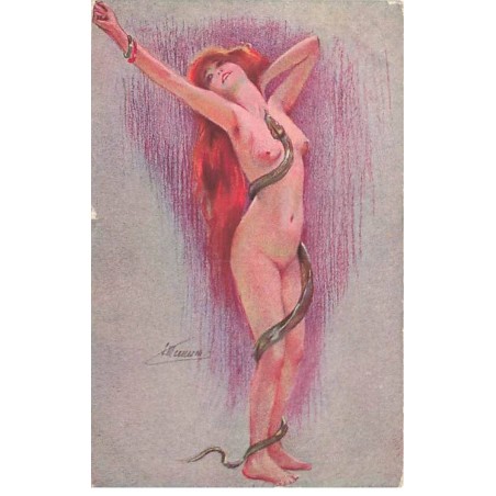 n°24902 - S. Meunier - La Femme et le Serpent - n°6 Série 64
