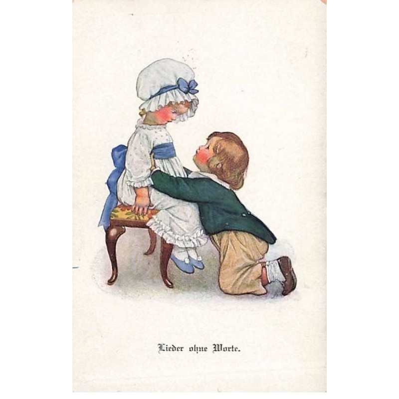 n°24914 - Carte Fantaisie - MM Vienne n°1111 - SB Pearce - Lieder ohne Morte - Garçon faisant la cour à une Fillette