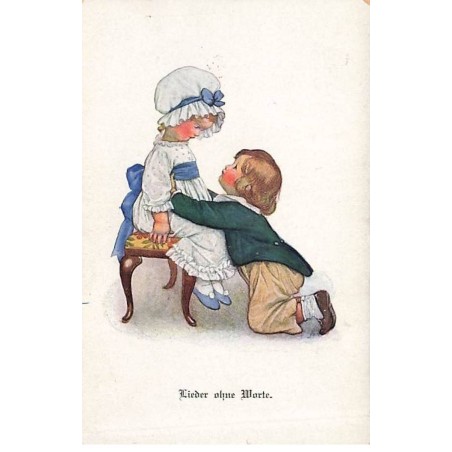 n°24914 - Carte Fantaisie - MM Vienne n°1111 - SB Pearce - Lieder ohne Morte - Garçon faisant la cour à une Fillette