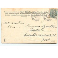 n°11873 - Carte Gaufrée - Heureux Noël - Ange gardien et enfants