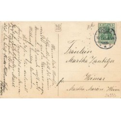 n°24933 - Carte Fantaisie - Flatscher - Fillettes fuyant des teckels sur une chaise - dackel