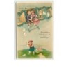 n°10124 - Carte Fantaisie Gaufrée - Enfants dans un avion distribuant des lettres