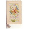 n°24953 - Carte Brodée - Sainte Catherine - Papillon