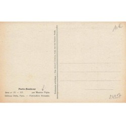 n°24957 - Maurice Pepin - Porte-Bonheur - Jeune femme en nuisette, portant une feuille d'un éphéméride