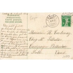 n°24979 - G. Caspari - Joyeuses Pâques - Fillette protégeant des oeufs d'un poussin