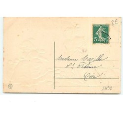 n°2498 - Carte Gaufrée - Heureuses Pâques - Fillettes et oeufs