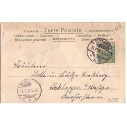 n°24988 - Nouvel An - Carte avec paillettes - Anges, l'un jouant du violon