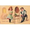 n°25000 - Fantaisie - SER 620 - Couple d'enfant s'habillant - Toilette maken