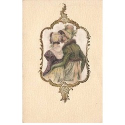 n°25002 - Carte tissée soie...