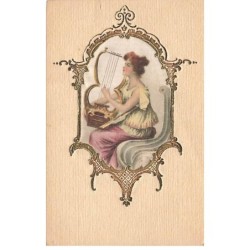 n°25004 - Carte tissée soie...