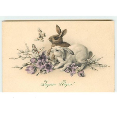n°11890 - MM Vienne n°520 - Joyeuses Pâques - Lapins et papillons