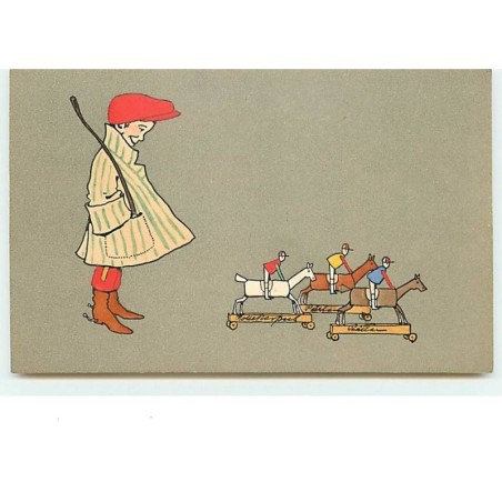 n°11891 - MM Vienne n°437 - Garçon regardant des petits chevaux en bois