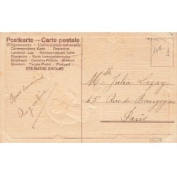 n°25029 - Carte Fantaisie Gaufrée - Joyeuses Pâques - Angelots peignant un oeuf