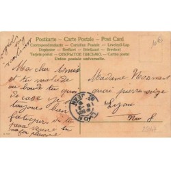 n°25047 - Carte Fantaisie - Angelots jouant d'instruments de musique autour d'une fleur