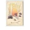 n°10130 - Carte Fantaisie - D.R.G.M. - Bonne Année - Décor en relief - Père Noël