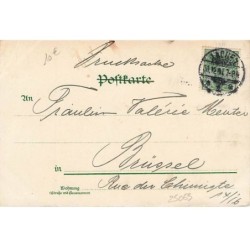 n°25063 - Nouvel An - Prosit Neujahr 1902 - Viel homme et enfant  sur des luges