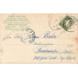 n°25080 - Noël - Fröhliche Weihnachten - Clapsaddle - Deux anges gardiens, l'une portant une croix, l'autre un épée