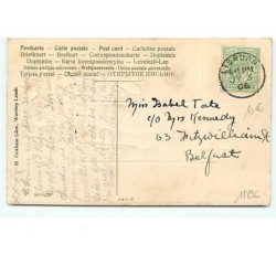 n°11896 - Carte Gaufrée - Flatscher - Bébé dans une chaise haute - chat