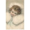 n°25094 - Fantaisie - Portrait d'enfant avec un boa en fourrure