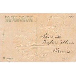 n°25097 - Carte Gaufrée - Fantaisie - Homme à genoux devant sa femme, une mégère